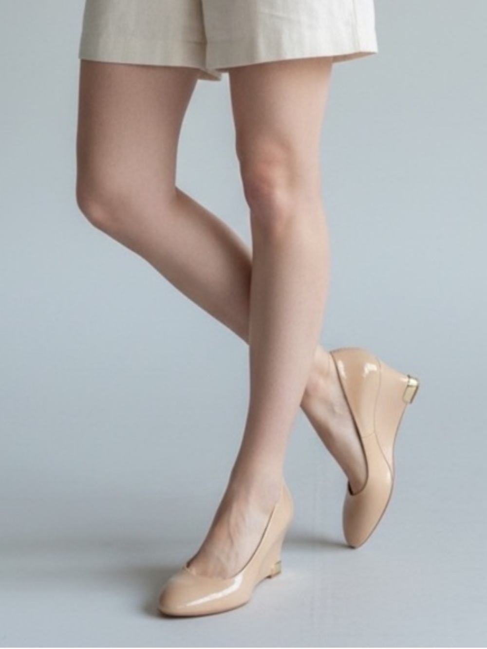 Alex Marie Laela Patent Wedge Pumps 7.5